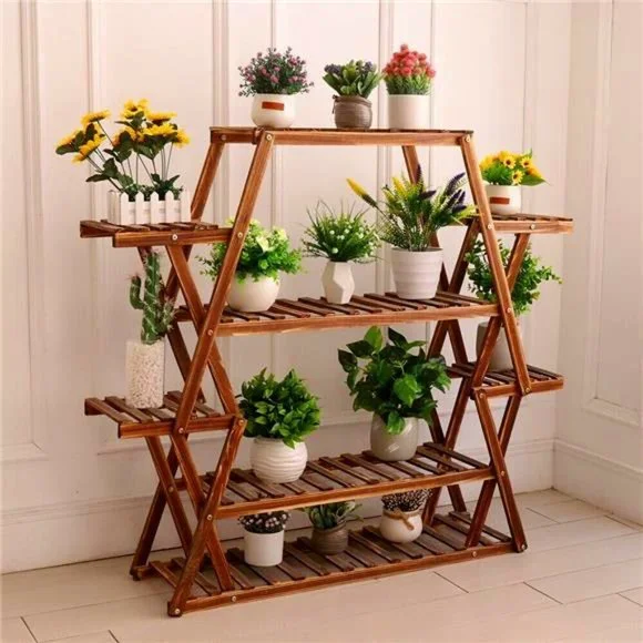 Accents | Extra Large Multi Tier Wood Flower Rack Plant Stand Bonsai Shelf  Indoor Outdoor | Poshmark